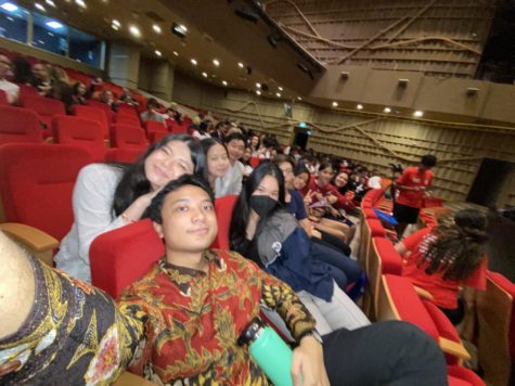 The Debate and Forensics teams during a ceremony.